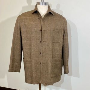 FACONNABLE France men cashmere wool double-slit sport coat size M pockets brown